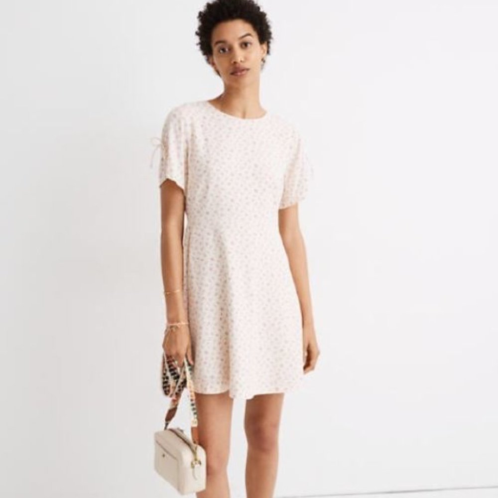 Madewell Tie Sleeve Retro Floral Dress